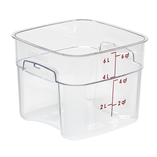 Cambro 6SFSPROCW135 CamSquare Fresh Pro 6 Qt Polycarbonate Food Container