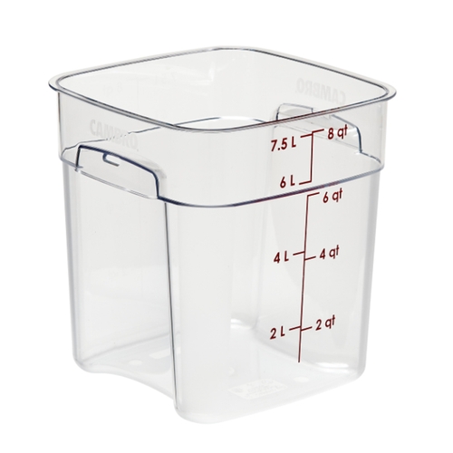 Cambro 8SFSPROCW135 CamSquare Fresh Pro 8 Qt Polycarbonate Food Container