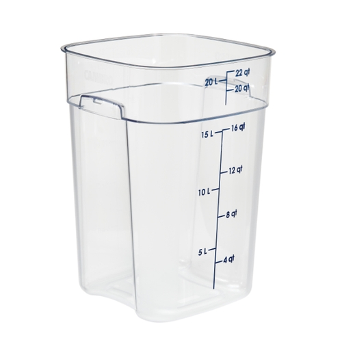 Cambro 22SFSPROCW135 CamSquare Fresh Pro 22 Qt Polycarbonate Food Container