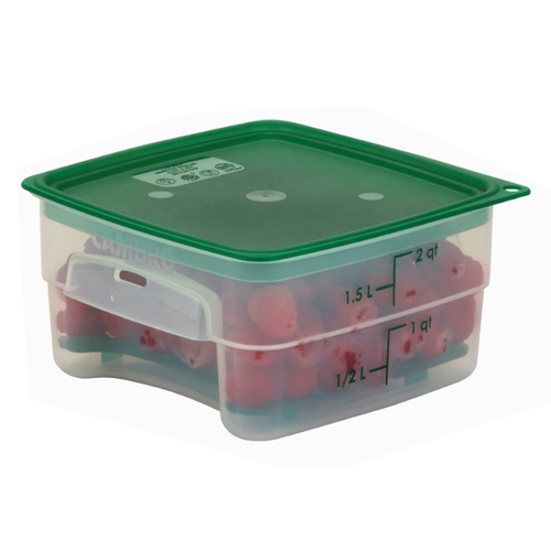 Cambro 2SFSPROCP190 CamSquare Fresh Pro 2 Qt Polypropylene Food Container
