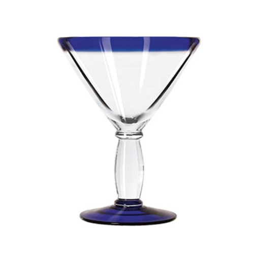 Libbey 92305 Aruba 10 oz Anneal Treated Cocktail Glass w/ Blue Rim -1 Doz
