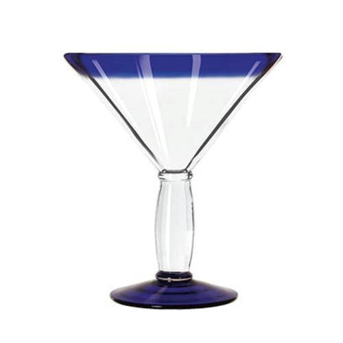 Libbey 92306 Aruba 15 oz Anneal Treated Cocktail Glass w/ Blue Rim -1 Doz