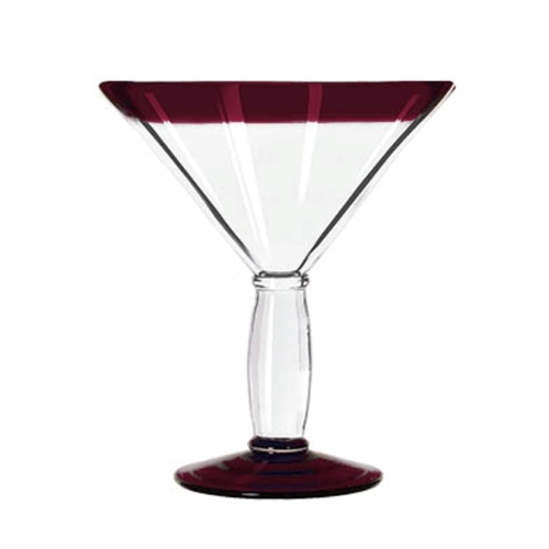 Libbey 92306R Aruba 15 oz Anneal Treated Cocktail Glass w/ Red Rim -1 Doz