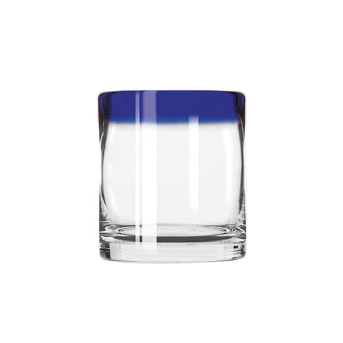 Libbey 92311 Aruba 12oz Anneal Treated Shot Glass w/ Blue Rim - 2 Doz