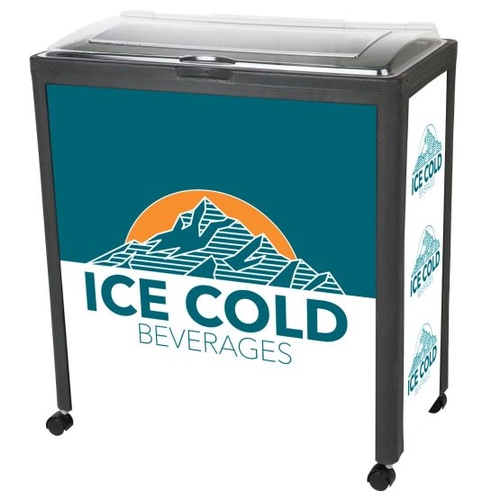 Iowa Rotocast Plastics AVALANCHE - ICE COLD GRAPHICS Avalanche Portable Beverage Tub Carrier 16in x 30in 