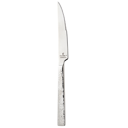 Oneida B327KSSF Chef's Table Hammered™ Stainless 10" Steak Knife - 1 Doz