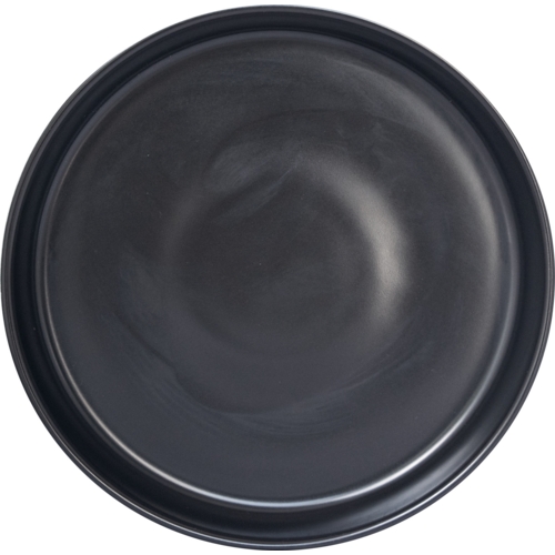 International Tableware, Inc TN-81-MB-EW Torino Stak Matte Black 8" Dia. Porcelain Wall Plate - 1 Doz