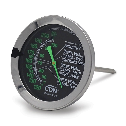 CDN IRM200-GLOW Glow-In-The Dark Ovenproof Meat & Poultry Thermometer