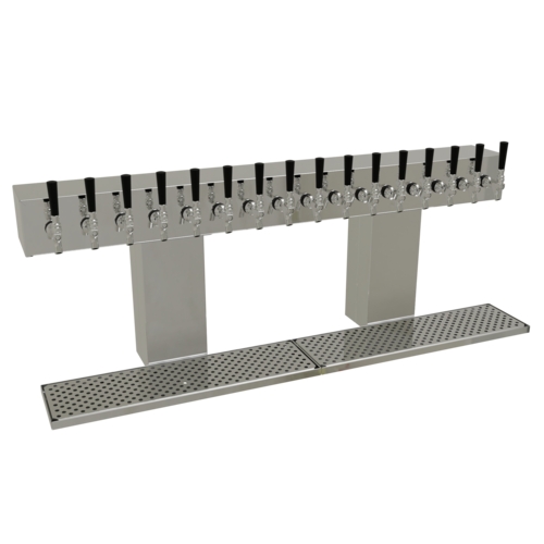 Glastender BRT-16-MF Countertop Bridge Draft Dispensing Tower - (16) Faucets