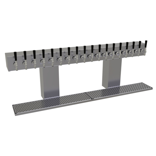 Glastender BRT-18-SS Countertop Bridge Draft Dispensing Tower - (18) Faucets