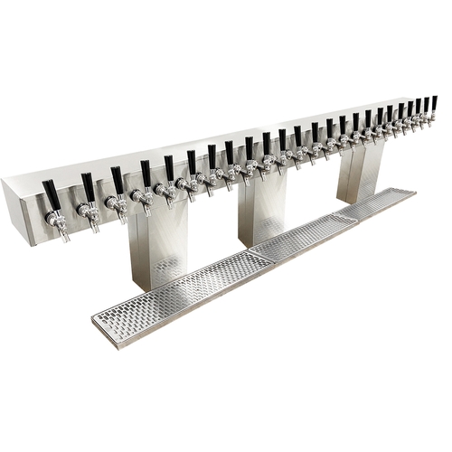 Glastender BRT-24-MFR Countertop Bridge Draft Dispensing Tower - (24) Faucets