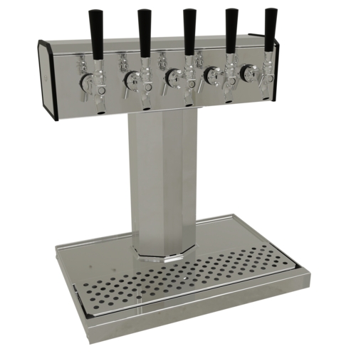 Glastender BT-5-MF Countertop Tee Draft Dispensing Tower - (5) Faucets