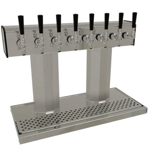 Glastender BT-8-MF Countertop Tee Draft Dispensing Tower - (8) Faucets