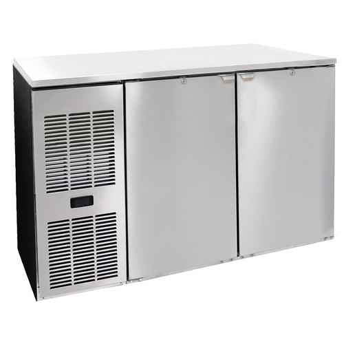 Glastender C1FL52-UC 52"x24" Stainless Steel Undercounter 2 Section Refrigerator