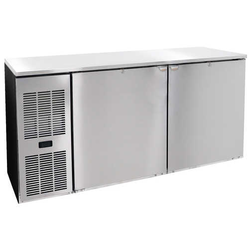 Glastender C1FL60-UC 60"x24" Stainless Steel Undercounter 2 Section Refrigerator
