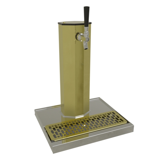Glastender CT-1-PBR Countertop Column Draft Dispensing Tower - (1) Faucets
