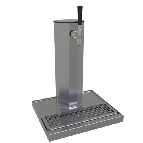 Glastender CT-1-SS Countertop Column Draft Dispensing Tower - (1) Faucets