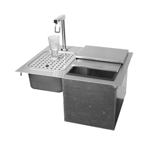 Glastender DI-IW24-LF 24"x19" Stainless Steel Drop-in Ice & Water Unit