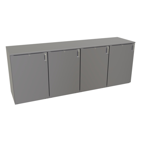 Glastender DS96 96" x 24" Stainless Steel Back Bar Dry Storage Cabinet