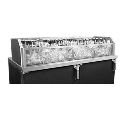 Glastender GDU-12X102 102" x 12" Stainless Steel Back Bar Glass Ice Display Unit