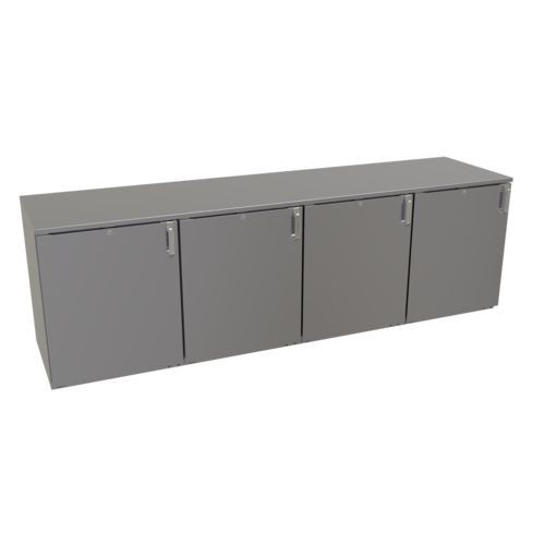 Glastender LPDS96 96" x 24" Galvanized Steel Back Bar Dry Storage Cabinet