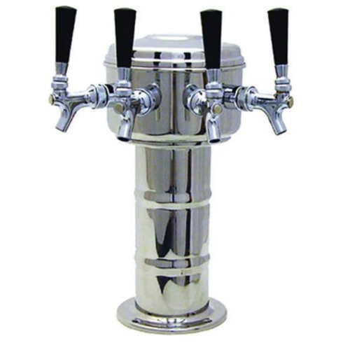 Glastender MMT-3-PB Countertop Mini-Mushroom Draft Dispensing Tower- (3) Faucets
