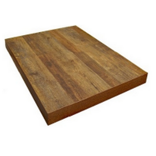 H&D Commercial Seating TM30R D-15 30" Diameter Barn Wood Finish Melamine Table Top