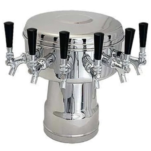 Glastender MT-5-MF Countertop Mushroom Draft Dispensing Tower- (5) Faucets