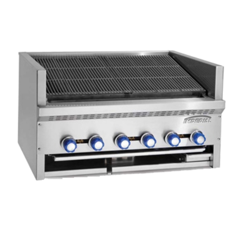 Imperial IAB-72 72" Countertop Stainless Steel Gas Steakhouse Charbroiler