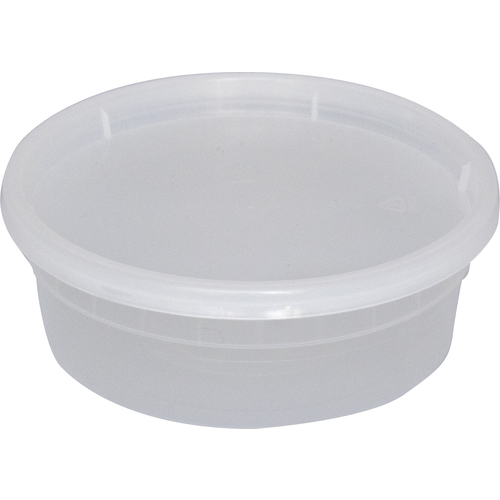International Tableware, Inc TG-PC-8 8 oz BPA Free Plastic Disposable Soup/Deli Container w/ Lid