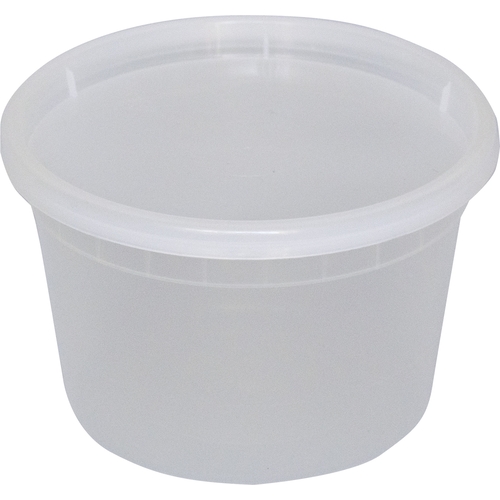 International Tableware, Inc TG-PC-16 16 oz BPA Free Plastic Disposable Soup/Deli Container w/ Lid