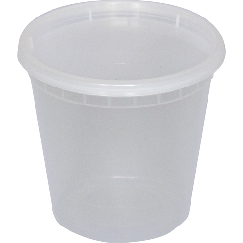 International Tableware, Inc TG-PC-24 24 oz BPA Free Plastic Disposable Soup/Deli Container w/ Lid