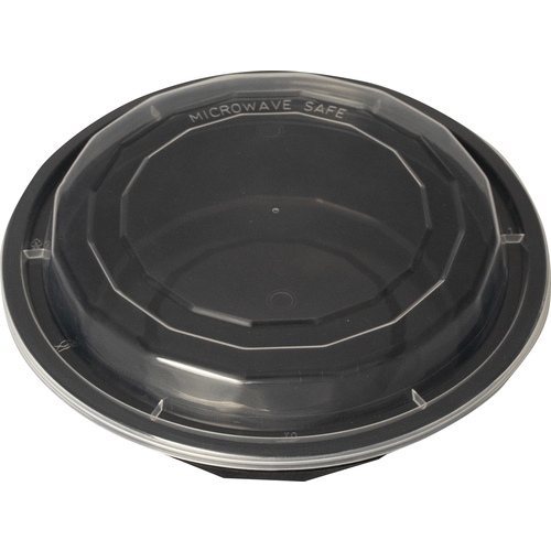 International Tableware, Inc TG-PP-16-R 16 oz BPA Free Plastic Disposable Black Round Container