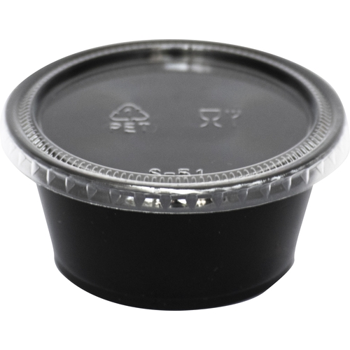 International Tableware, Inc TG-PP-325 3.25 oz BPA Free Black Plastic Disposable Portion Cup