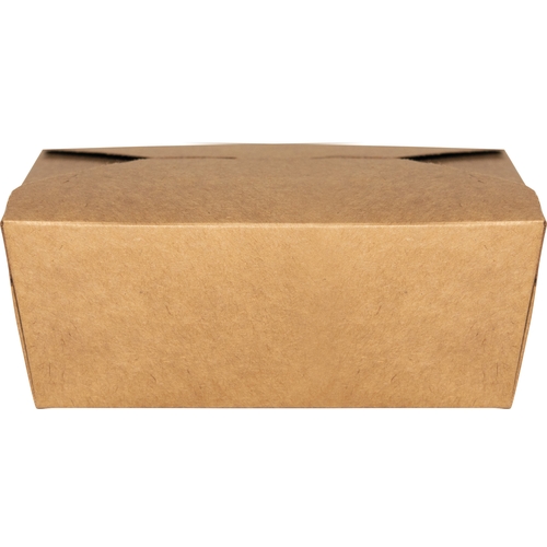 International Tableware, Inc TG-KB-#4 112 oz. Kraft Folded Paper Disposable Take Out Box