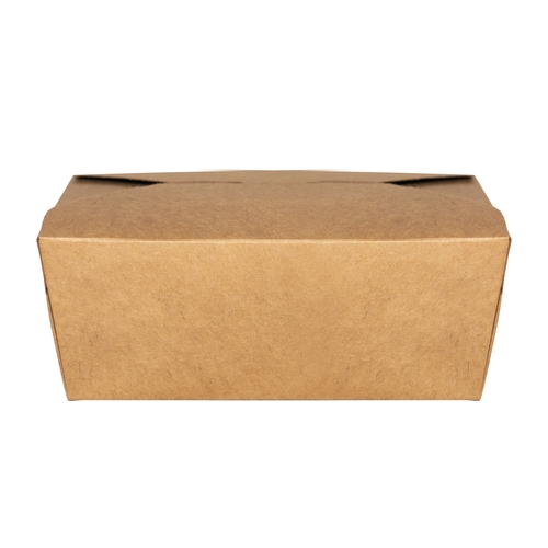 International Tableware, Inc TG-KB-#8 44 oz. Kraft Folded Paper Disposable Take Out Box
