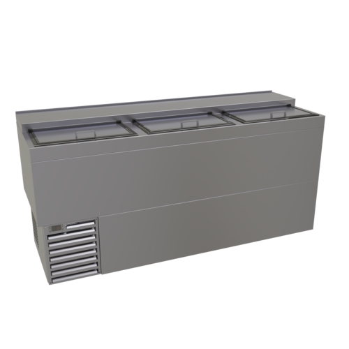 Glastender ST72-S 72" Wide Shallow Well Flat Top Bottle Cooler