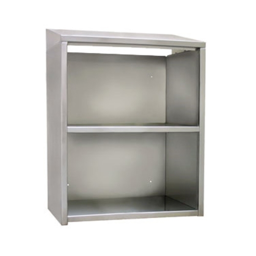 Glastender WCO24 24" x 15" Open Front Stainless Steel Wall Mount Cabinet