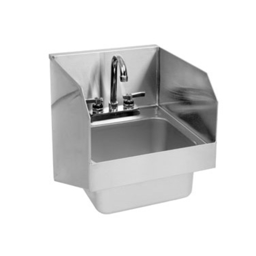 Glastender WH-14-S 14"x15" Stainless Steel Underbar Hand Sink w/ Side Splashes