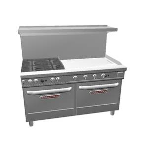 Southbend 4601AA-3TR Ultimate 60" Gas 4 Burner Range w/ 36" Right Griddle