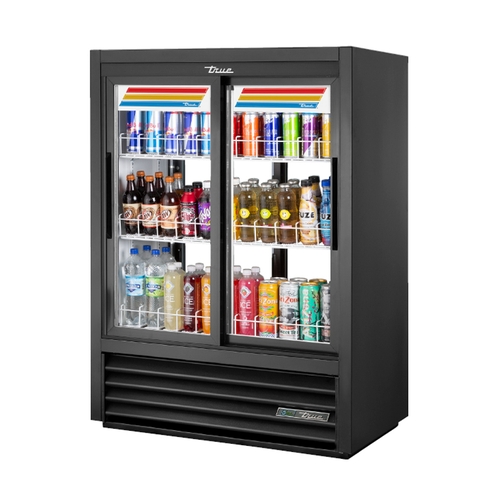 True GDM-33CPT-54-HC-LD 40" Pass-Thru Glass Door Refrigerator Merchandiser