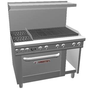 Southbend 4482AC-3CR Ultimate 48" Gas 2 Burner Range w/ 36" Right Charbroiler