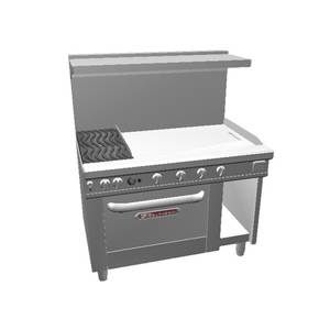 Southbend 4482AC-3TR Ultimate 48" Range Wavy Grates & 36" Griddle Right