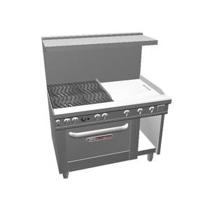Southbend 4482DC-2TR Ultimate 48" Range Wavy Grates & 24" Griddle Right