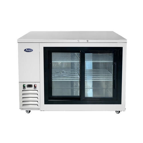 Atosa SBB48SGGRAUS1 48" Shallow Depth Back Bar Cooler With Sliding Glass Doors