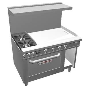 Southbend 4603AA-4TR Ultimate 60" 2 Burner Gas Range w/ 48" Right Griddle