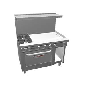 Southbend 4481AC-3TR Ultimate 48" Gas 2 Burner Range w/ 36" Right Griddle