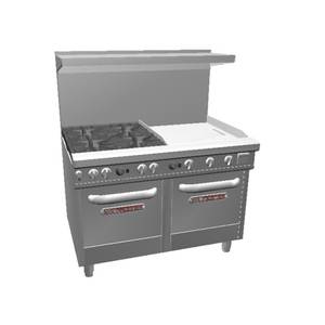 Southbend 4481EE-2TR Ultimate 48" Gas 4 Burner Range w/ 24" Right Griddle