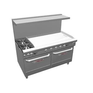 Southbend 4603DD-4GR Ultimate 60" 2 Star Burner Range w/ 48" Right Manual Griddle