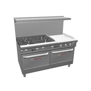 Southbend 4607DD-2TR Ultimate 60" Gas 4 Large Burner Range w/ 24" Right Griddle